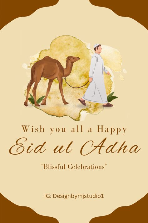 "Embracing the joyous spirit of Eid ul-Adha with heartfelt wishes and abundant blessings." Happy Eid ul-Adha! . . . #EidUlAdha #hajj2023 #Celebrations #BkraEid #MuslimFestivals #EidIdeas #ramdan #Islam #happyeid #zilhajj #EidUlFitr #muslims #EidMubarak #Eidi #Eidday Save & Share! Zil Hajj, Eid Ul Adha Mubarak, Muslim Festivals, Eid Mubarak Greetings, Adha Mubarak, Eid Ul Fitr, Eid Ul Adha, Cartoon Sketches, Happy Eid