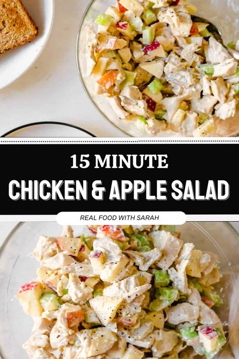 Chicken Salad Recipe With Apples, Canned Chicken Salad Recipe, Recipe With Apples, Easy Chicken Salad Recipe, Salad With Apples, Healthy Chicken Salad Recipe, Celery Recipes, Chicken Salad With Apples, Rotisserie Chicken Salad