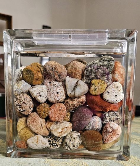 Michigan Rockhounds | At Hobby Lobby I found a new way to display some of my collection | Facebook Creative Ways To Display Rock Collection, Stone Collection Display, Resin Rocks Diy, Rock And Gem Display, How To Display Rocks And Crystals, Display Rock Collection, Rock Collection Ideas, Displaying Rocks, How To Display Rocks