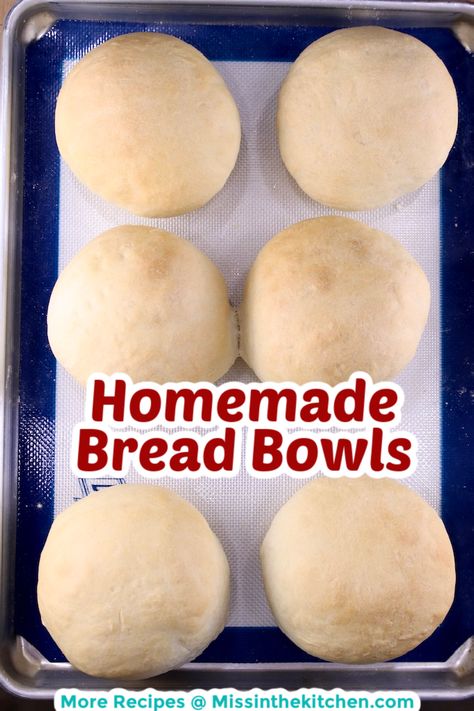 Bread Bowls Recipe, Yeast Roll Recipe, Super Simple Dinner, Bread Bowl Soup, Yeast Roll, Homemade Bread Bowls, Dinner Roll Recipe, Bread Bowl Recipe, Bread Ideas