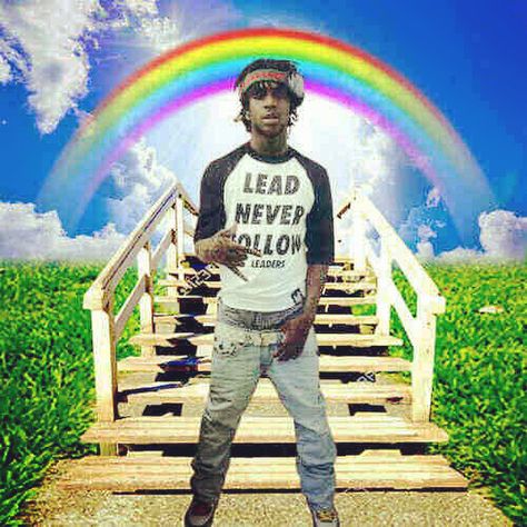 Haughhh (i created it) Chief Keef Meme, Haunted Mound, Chief Keef, Rappers, Album Covers, Rap, Bridge, Rainbow, Memes