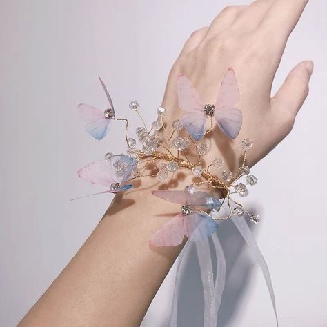 not mine x Wrist Corsage Bracelet, Butterfly Accessories, Corsage Bracelet, Fluttering Butterflies, Wrist Flowers, Bo Derek, Pretty Accessories, Hand Accessories, Magical Jewelry