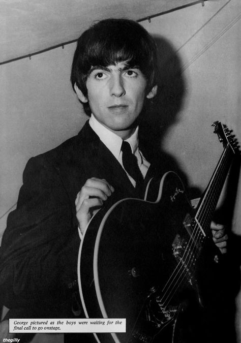 George just before the Beatles’ concert in Blokker, 6 June 1964. Scan from Beatles Book Monthly No. 163. Beatles George Harrison, Beatles George, Lennon And Mccartney, Beatles Photos, Something In The Way, Beatles John, Paul George, The Fab Four, Ringo Starr