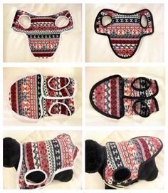 DIY Fleece Doggie Coats Diy Winter Coat, Katt Diy, Dog Coat Pattern, Dogs Clothes, Dog Clothes Diy, Collars And Leashes, Diy Winter, Dog Clothes Patterns, Dog Projects