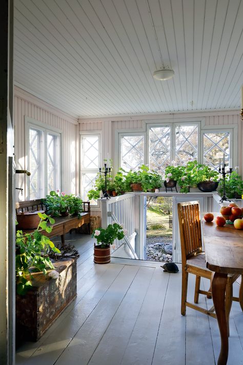 Finnish island house: take the tour of this unusual home | Country Finnish Home, Nordic Houses, Finnish House, Period Living, House Outer Design, Farmhouse Coastal, Living Room Door, Unusual Home, Flower Room