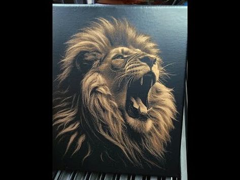 (8803) Detailed Laser Engraving Painted Canvas Tutorial - YouTube Canvas Tutorial, Realistic Sketch, Laser Art, Engraving Art, Painted Canvas, Laser Engraved, Laser Engraving, Mosaic, Canvas Painting