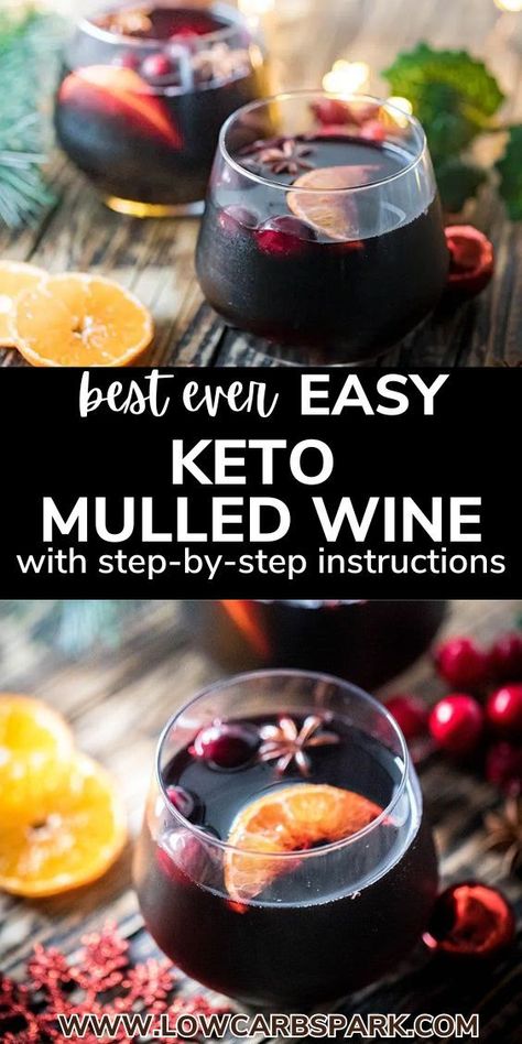 This homemade keto mulled wine is incredibly easy to make and perfect for winter. Infused with Christmas spices, it’s a delicious low-carb option for the holidays. If you’re unfamiliar with mulled wine, it’s a traditional winter drink served at Christmas markets across Europe, known as glühwein in Germany, vino caliente in Spain, and vin chaud in France. Enjoy this warm, spiced drink as a festive treat during the holiday season. Homemade Mulled Wine, Keto Wine, Mulled Wine Recipe, Wine Recipe, Spiced Wine, Low Carb Drinks, Christmas Spices, Keto Friendly Desserts, Photo Food