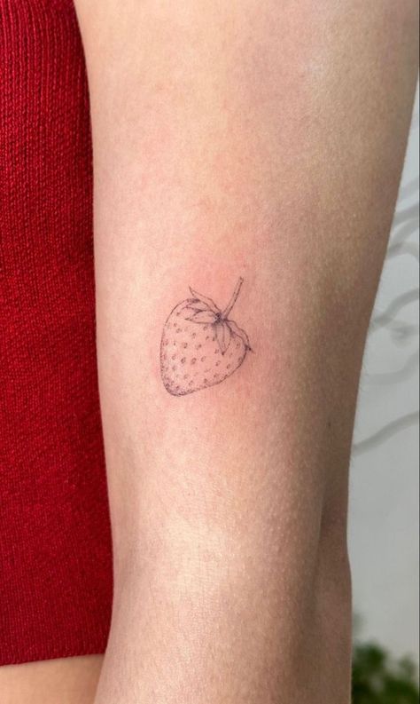 Helix Tattoo, Unique Minimalist Tattoo, Strawberry Tattoo, Small Girly Tattoos, Tattoo Trend, Small Pretty Tattoos, Cute Tiny Tattoos, Eye Of The Beholder, Jewelry Tattoo