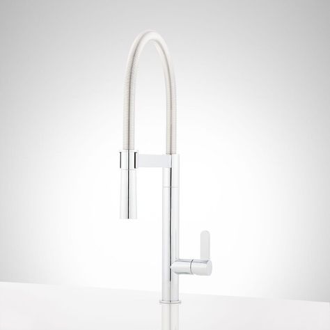 Signature Hardware Ocala Pull Down Single Hole Kitchen Faucet & Reviews | Wayfair Traditional Faucet, Single Hole Kitchen Faucet, Chrome Kitchen Faucet, Pull Out Kitchen Faucet, Single Handle Kitchen Faucet, Single Hole Faucet, Signature Hardware, Kitchen Handles, Brass Handles