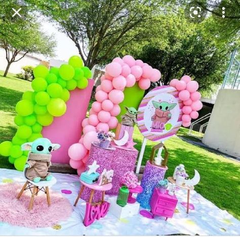 Yoda Birthday Party Ideas, Yoda Birthday Party, Star Wars Kids Party, Baby Yoda Birthday, Yoda Birthday, Yoda Party, Fiesta Tropical, Star Wars Birthday Party, Star Wars Birthday