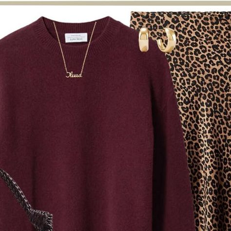 WE LOVE THE HIGHSTREET on Instagram: "In my burgundy era… 🍇🍂

I am just obsessing over this colour for A/W… totally inspired by @jadehayleywilliams_ to combo with my leopard skirt and those gold dust trainers!! 

Are you here for burgundy too? 

✨links in stories today then added to August 2 outifts highlight 

#welovethehighstreet #highstreetfashion #highstreetshopping #styleblogger #styleinspo #fashionblogger #fashionstyle #fashioninspo 
#burgundy #autumnvibes" Burgundy And Leopard Outfit, Trainers Outfit, Leopard Outfits, Burgundy Style, High Street Shops, Leopard Skirt, Gold Dust, Fall Fits, Burgundy Sweater