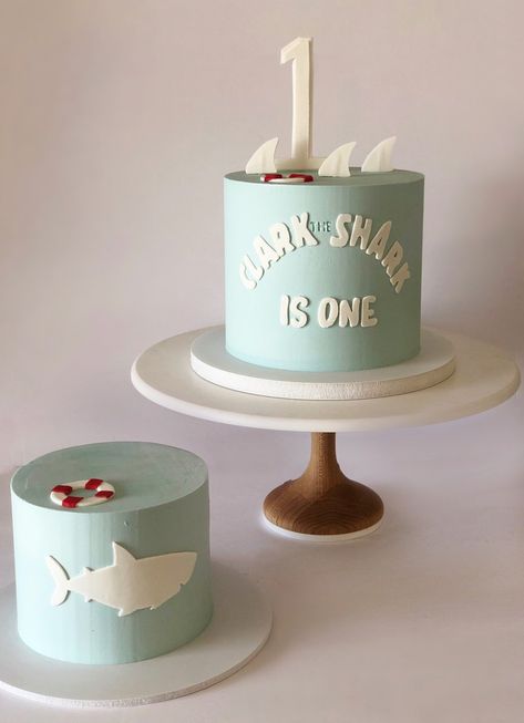 Shark Theme Party, Sea Party Theme, Shark Birthday Cake, Clark The Shark, Surf Birthday Party, Chocolate Pavlova, Shark Birthday Cakes, Buttercream Birthday Cake, Surf Birthday