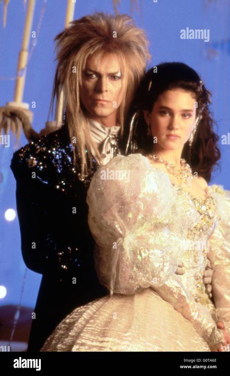 Download this stock image: David Bowie and Jennifer Connelly in Labyrinth (1986) directed by Jim Henson - G0TA6E from Alamy's library of millions of high resolution stock photos, illustrations and vectors. Duncan Jones, Labyrinth Jareth, David Bowie Labyrinth, Labyrinth Art, Bowie Labyrinth, Labyrinth 1986, Labyrinth Movie, Space Oddity, Fraggle Rock