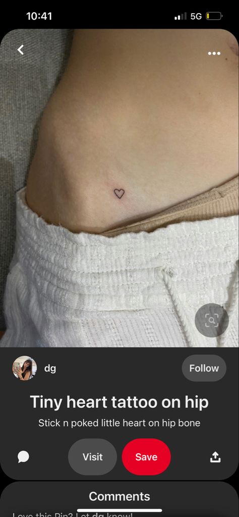 Small Tattoos On Waist Line, Small Pelvic Tattoo, Stick And Poke On Hip, Tiny Heart Tattoo On Hip, Heart Tattoo On Hip Bone, Heart Tattoo Waist, Stick And Poke Tattoo On Hip, Tiny Tattoos On Hip, Heart Tattoo Hip Bone