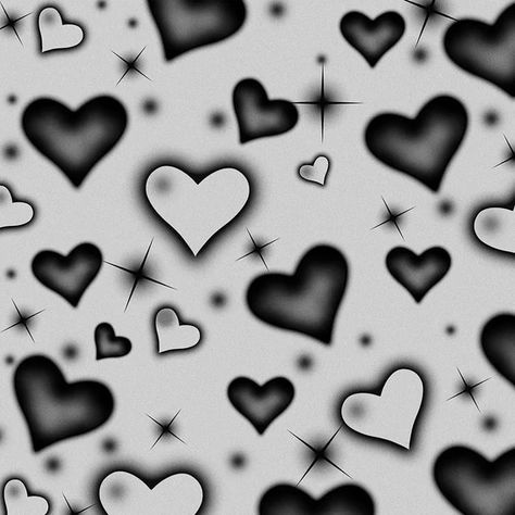 Y2k Desktop Wallpaper Black, Cholo Backgrounds, Black Glittery Wallpaper, Y2k Keyboard Wallpaper, 2000s Heart Background, 90s Heart Background, Y2k Keyboard, Black And White Y2k Wallpaper, 2000s Backdrop