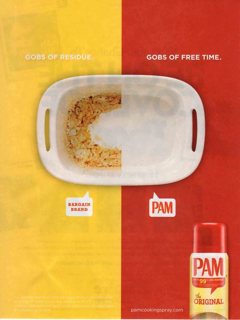 PAM ad--good contrast and repetition of product's color scheme Lipstick Ad, Product Comparison, A Lot Of Food, Opposite Colors, Food Advertising, Cosmetic Design, Food Ads, Principles Of Design, Creative Ads