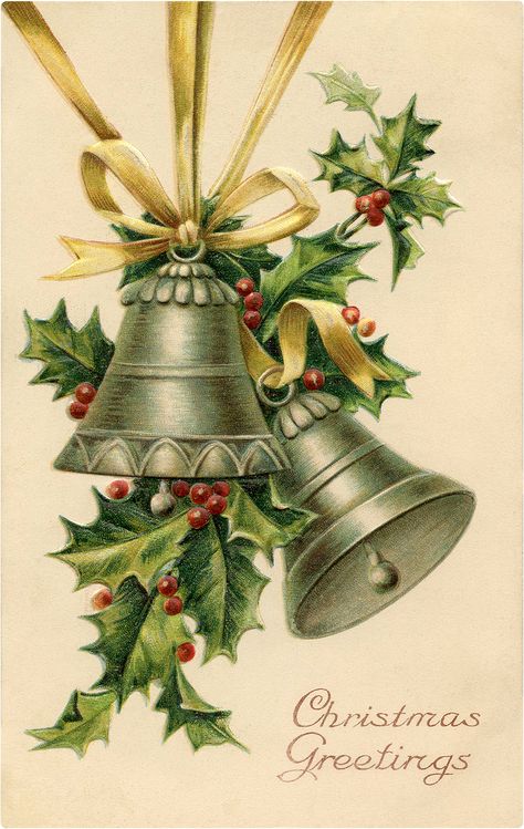 Xmas Bells, Christmas Ephemera, Vintage Christmas Images, Christmas Graphics, Old Christmas, Old Fashioned Christmas, Antique Christmas, Christmas Scenes, Victorian Christmas