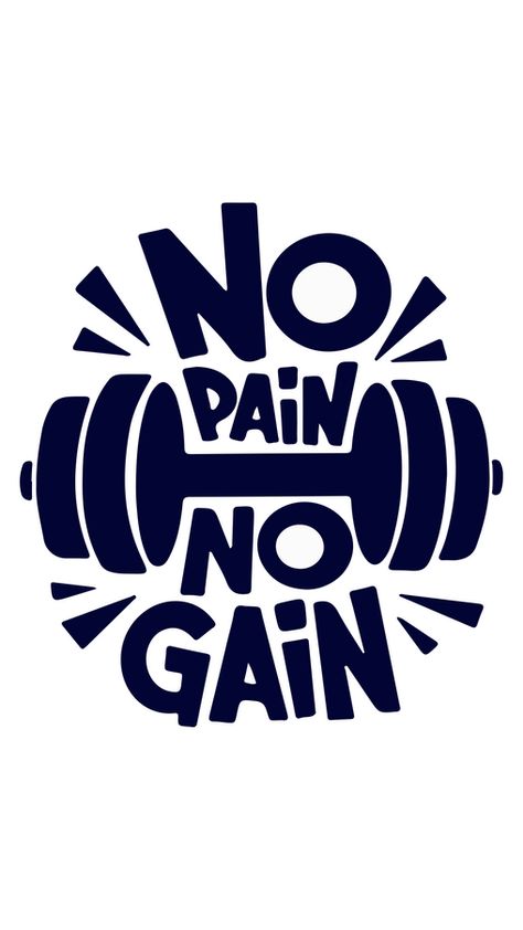 The phrase no pain, no gain is a popular motivational phrase that is often used to encourage people to work hard, even when it is difficult. However, there is some debate about whether this phrase is... Pixel Color, No Pain No Gain, Silhouette Vinyl, Typography Graphic, Motivational Phrases, Gym Shirts, Silk Screen, Graphic Design Typography, Healthy Body