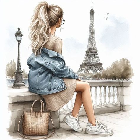 Planner Pictures, Fashion Cards, People Drawings, Illustrations Painting, Paris Italy, Teddy Bear Wallpaper, Just Be Yourself, Fb Profile, Character Drawings