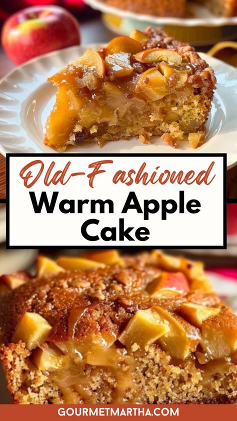 Craving a comforting dessert? This old-fashioned warm apple cake is a cozy, cinnamon-spiced treat that pairs perfectly with a cup of coffee or tea. Loaded with tender apples and a rich, buttery flavor, it’s an ideal choice for any gathering or a sweet snack. Whether you’re baking for a family dinner or simply indulging in a personal treat, this cake will become a go-to favorite.
Pin now, bake later!

#AppleCake #BakingRecipes #DessertIdeas #FallDesserts #AppleDesserts #WarmDesserts #... Apple Pie Cake Filling, Whole Apple Dessert, Desserts Made With Apples, Fresh Apple Cake Recipe Easy, Raw Apple Cake Recipe, Deserts With Apples, Spice Cake With Apples, Easy Apple Cake With Fresh Apples, Apple Loaf Recipes