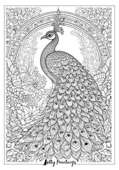 25+ Unique Adult Coloring Pages For You (Free Printables) Peacock Coloring Pages Free Printable, Coloring Pictures Of Animals, Peacock Coloring Pages, Male Peacock, Castle Coloring Page, Realistic Dragon, Dolphin Coloring Pages, Pencil Drawings Of Animals, Art Trading Cards