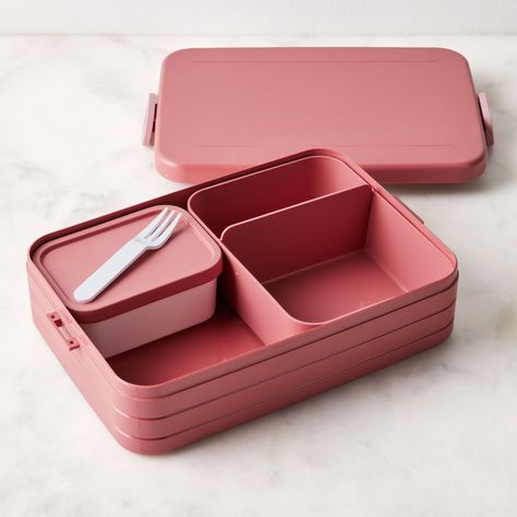 This set has lunches dialed. First, there’s the large bento box, which saves a spot for whatever you’re eating on the go. (A removable tray and lidded box keep it all separate.) Then there’s the water bottle, which fits in most cup holders and has two openings for easy drinking and refilling. Everything manages to be leakproof and dishwasher-safe, too—we’ll snack to that. Certified B Corporation. Dishwasher safe. Trays are microwave safe. BPA-free plastic. Includes removable tray, lidded box, fo Eating On The Go, Bucket List For Teens, Cute Lunch Boxes, Cute Clock, Lunch Box Containers, Box Water, Gift Suggestions, Bento Box Lunch, Cute Cups