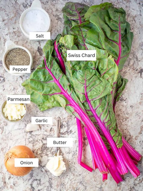 Parmesan Garlic Sautéed Swiss Chard - The Nessy Kitchen Swiss Chard Sauteed, Red Swiss Chard Recipes, Cooking Swiss Chard, Sauteed Swiss Chard, Greek Chicken Pasta, Oat Flour Recipes, Swiss Chard Recipes, Chard Recipes, Pea Protein Powder