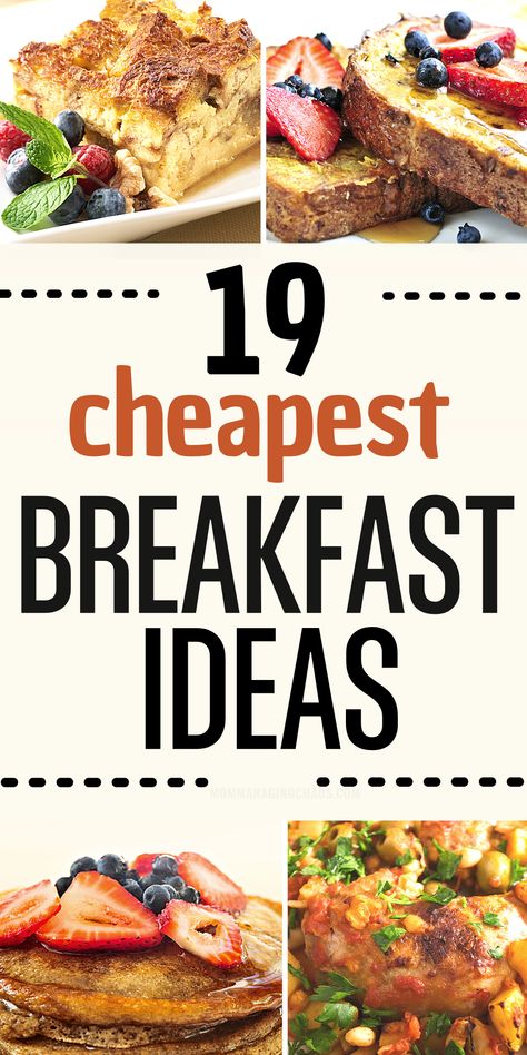 Inexpensive Breakfast Ideas, Extreme Budget Meals, Broke Meals, Cheap Healthy Breakfast, Cheap Breakfast Ideas, Super Cheap Meals, Breakfast On A Budget, Cheap Meal Prep, Cheap Breakfast