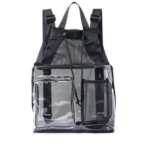 텺DRAWSTRING Backpack Clear Bag for Sports, Black Transparent Backpack, Swim Workout, Galaxy Backpack, Mesh Backpack, Clear Backpack, Orange Backpacks, Hydration Backpack, Grey Backpacks, Beach Swimming