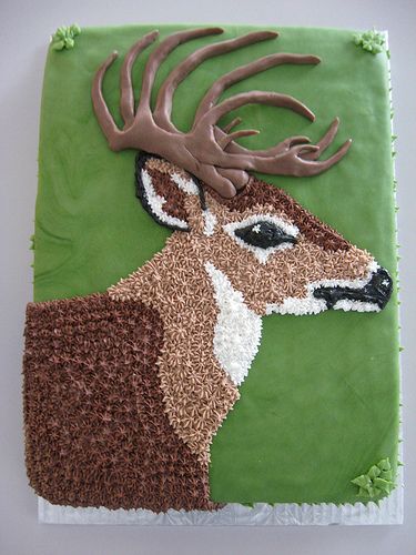 Deer cake | medium slab cake, deer in icing, 3D antlers in c… | Flickr Hunting Birthday Cakes, Hunting Birthday Party, Deer Cake, Slab Cake, Hunting Cake, Deer Cakes, Camo Birthday, Hunting Birthday, Dads Birthday