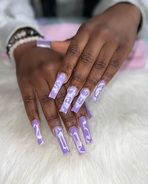 Sagittarius Nails, Nike Nails, 21st Birthday Nails, Birthday Nail Designs, Acrylic Toe Nails, Acrylic Toes, Acrylic Nail Set, Diy Acrylic Nails, Girly Acrylic Nails