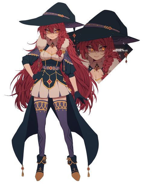 Anime Witch, Witch Design, Drawing Anime Clothes, 캐릭터 드로잉, Game Character Design, Fashion Design Drawings, Female Character Design, Fantasy Clothing, 72 Hours