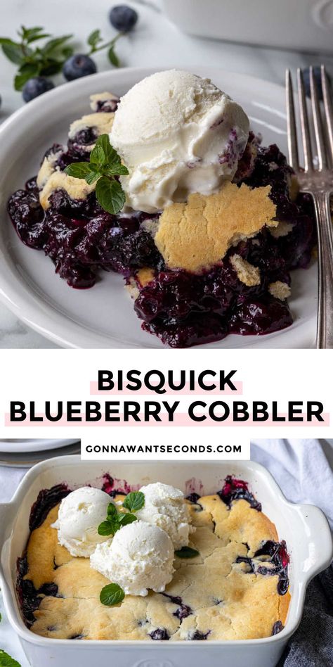 Bisquick Blueberry Cobbler Blueberry Cobbler Bisquick, Bisquick Blueberry Cobbler, Cobbler With Bisquick, Easy Blueberry Desserts, Easy Cobbler, Blueberry Cobbler Recipe, Easy Blueberry Cobbler, Berry Cobbler Recipes, Blueberry Desserts Recipes