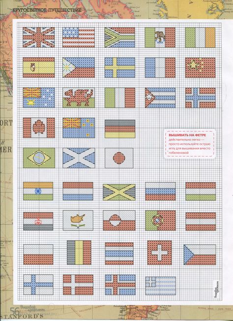 Cross stitch pattern - flags Flag Cross Stitch, Safety Pin Crafts, Cross Stitch Boards, Cross Stitch For Kids, Mini Cross Stitch, Cross Stitch Alphabet, Cross Stitch Patterns Christmas, Embroidery Craft, Plastic Canvas Patterns