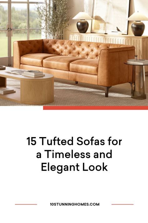 Upgrade your living space with these timeless and elegant tufted sofas! Perfect for creating a cozy and luxurious atmosphere, these sofas come in a variety of colors and styles to suit any taste. Whether you prefer a classic Chesterfield or a modern sectional, there's a tufted sofa for you.

#TuftedSofa #LuxuryLiving #HomeDecor Modern Velvet Couch, Chesterfield Sectional Living Room, Tufted Couch Living Room, Velvet Couch Living Room, Tufted Sectional Sofa, Tufted Couch, Stunning Homes, Velvet Couch, Tufted Sofa