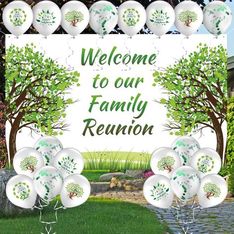 Family Reunion Banners, Family Reunion Themes, Family Reunion Decorations, Reunion Decorations, Reunion Party, Tree Theme, Family Reunion Planning, Kids Gift Guide, Black Families