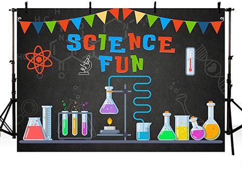 Mad Scientist Invitations, Science Birthday Party Decorations, Science Party Invitations, Science Lab Decorations, Science Birthday Party, Science Classroom Decorations, Chemical Science, Science Decor, Science Birthday