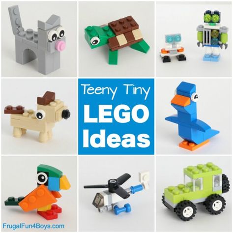 Frugal Fun For Boys and Girls - Engaging activities for kids of all ages. Lego Duplo Pattern Cards Free Printable, Tiny Lego Creations, Lego Instructions Step By Step Printable, Tiny Lego Builds, Lego Building Ideas Easy, Simple Lego Creations, Lego Mini Builds, Lego Therapy, Easy Lego Creations