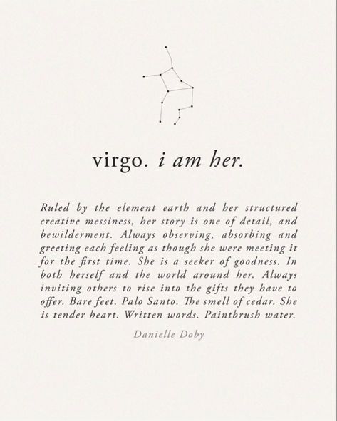 Virgo I Am Her, Virgo Quotes Aesthetic, Virgo Aesthetic Tattoo, Virgo Aesthetic Wallpaper, Danielle Doby, Virgo Things, Virgo Aesthetic, Virgo Energy, Virgo Goddess