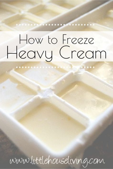 Wondering what to do with leftover heavy cream? You can freeze it! Learn how to freeze Cream Cubes and what to use them for. #freezingheavycream #creamcubes #usesforcreamcubes Freeze Heavy Cream, Freezing Food Guide, Heavy Cream Recipes, Freeze Cream, Freezing Vegetables, Freezer Meal Prep, Food Saver, What To Use, Freezer Cooking