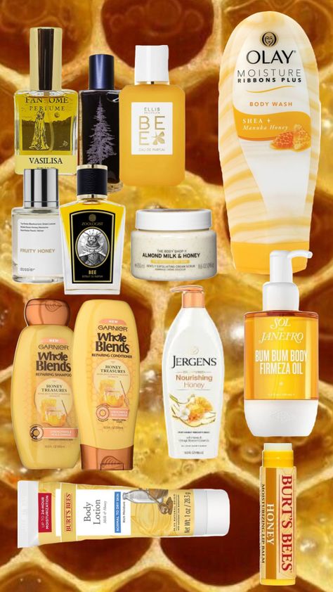 Honey Smell Aesthetic, Honey Body Care, Milk And Honey Scent, Milk And Honey Perfume, How To Smell Like Honeysuckle, Honey Scented Perfume, How To Smell Like Milk And Honey, Mango Perfume Fragrance, Honey Scented Products