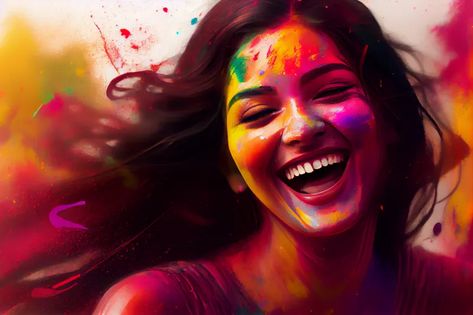 Free Holi Girl Holi Girl, Holi Girls, Holi Festival Of Colours, Festival Of Colors, Celebration Background, Holi Festival, Color Festival, Bollywood Dance, Vector Free Download