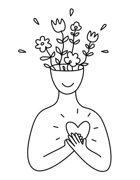 Happy Person Holding a Heart Kindness Drawing Ideas, Creative Heart Drawing, Meaningful Drawing Ideas Beautiful, Heart Drawing Ideas, Easy Heart Drawings, Wall Drawing Ideas, Heart Drawings, Drawing Ideas For Beginners, Beautiful Dawn