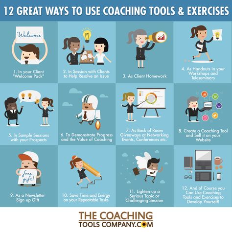 12 Great Ways to Use Coaching Tools & Exercises (Infographic) - The Launchpad - The Coaching Tools Company Blog Career Coaching Tools, Woman Entrepreneur, Coaching Questions, Job Tips, Babymoon Photos, Attract Clients, Coaching Skills, Life Coach Quotes, Life Coaching Tools