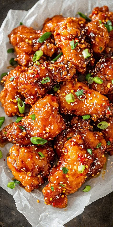 Sweet & Spicy Korean Fried Chicken [45 Minutes] – Chasety Food Cravings Spicy, Food Cravings Aesthetic, Fried Chicken Korean, Fall Party Food Ideas, Aesthetic Food Ideas, Korean Spicy Chicken, Korean Fried Chicken Recipe, Fall Party Food, Spicy Korean