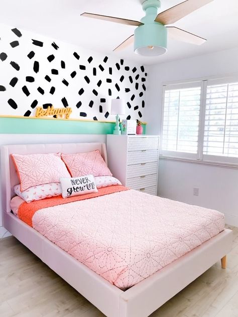 girl bedroom, room makeover, interior design, diy, home decorating ideas, ice cream, sprinkles, mint chip, make up vanity, girls room decor, make up table, spots, colorful, be happy, never grow up. Kids Bedroom Ideas For Girls Age 7, Colorful Teen Girl Bedroom, Girls Bright Bedroom Ideas, Girls Colorful Bedroom Ideas, Funky Girls Bedroom, Barbie Inspired Bedroom, Older Girls Bedroom Ideas, Bright Girls Bedroom, Girls Bedroom Ideas Age 8-10