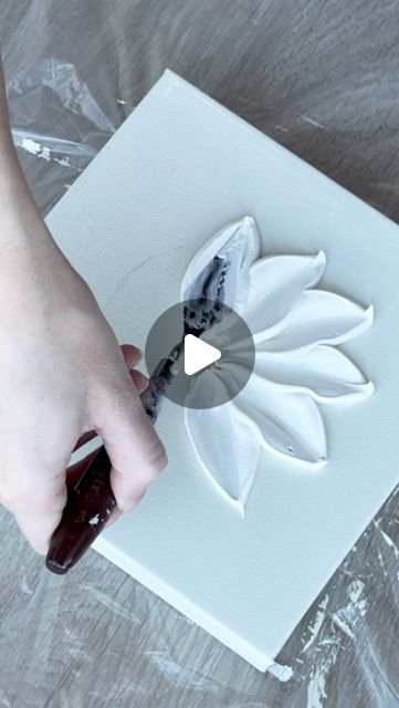 Painting With Caulk On Canvas, Textured Canvas Art Materials, How To Do Texture Painting, Plaster Art Painting, How To Paint With Texture, Diy Drywall Art, Putty Art On Canvas Diy, How To Texture Paint, Texture Painting Techniques Acrylics