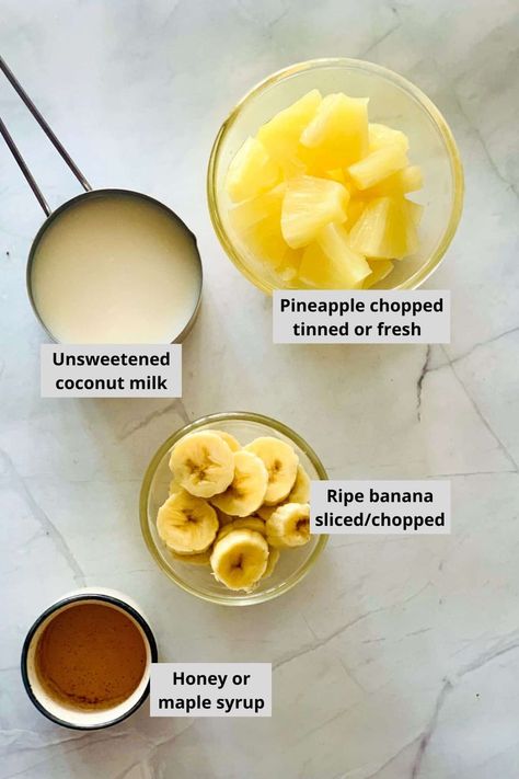 Smoothie With Coconut, Pineapple Banana Smoothie, Smoothie Jar, Coconut Milk Uses, Blueberry Bars, Coconut Milk Smoothie, Ripe Pineapple, Fresh Smoothies, Smoothie Makers