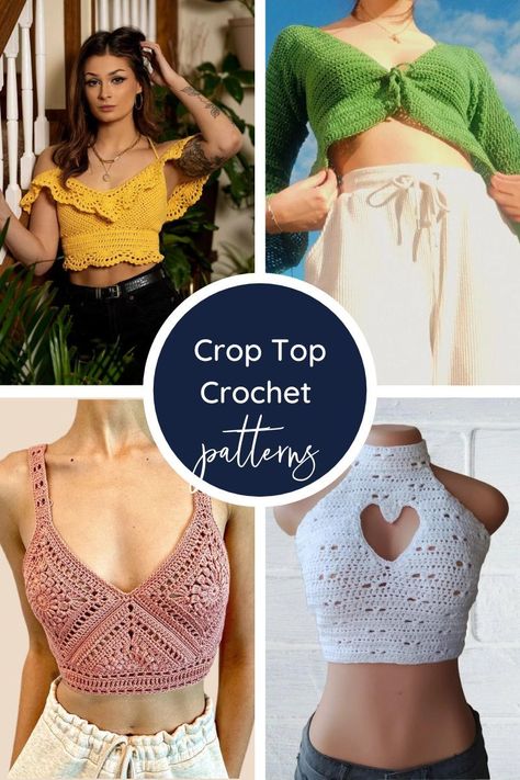 Looking for your next festival top? Check out this collection of easy crochet crop top patterns. With beginner crochet stitches, simple construction and flair, there is something for everyone! Make your own boho crochet crop top with this collection of beginner crochet crop and festival top patterns. Poncho Au Crochet, Beau Crochet, Bralette Pattern, Crochet Baby Booties Pattern, Crochet Poncho Free Pattern, Crop Top Pattern, Crochet Crop Top Pattern, Boho Crop Tops, Crochet Poncho Patterns