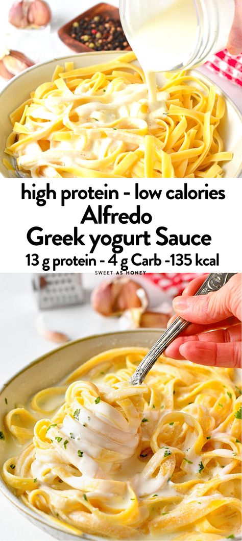 Yogurt Pasta Sauce, Yogurt Alfredo Sauce, Low Calorie Alfredo Sauce, Greek Yogurt Pasta Sauce, Traditional Alfredo Sauce, Greek Yogurt Alfredo Sauce, Yogurt Pasta, Greek Yogurt Pasta, Healthy Alfredo Sauce